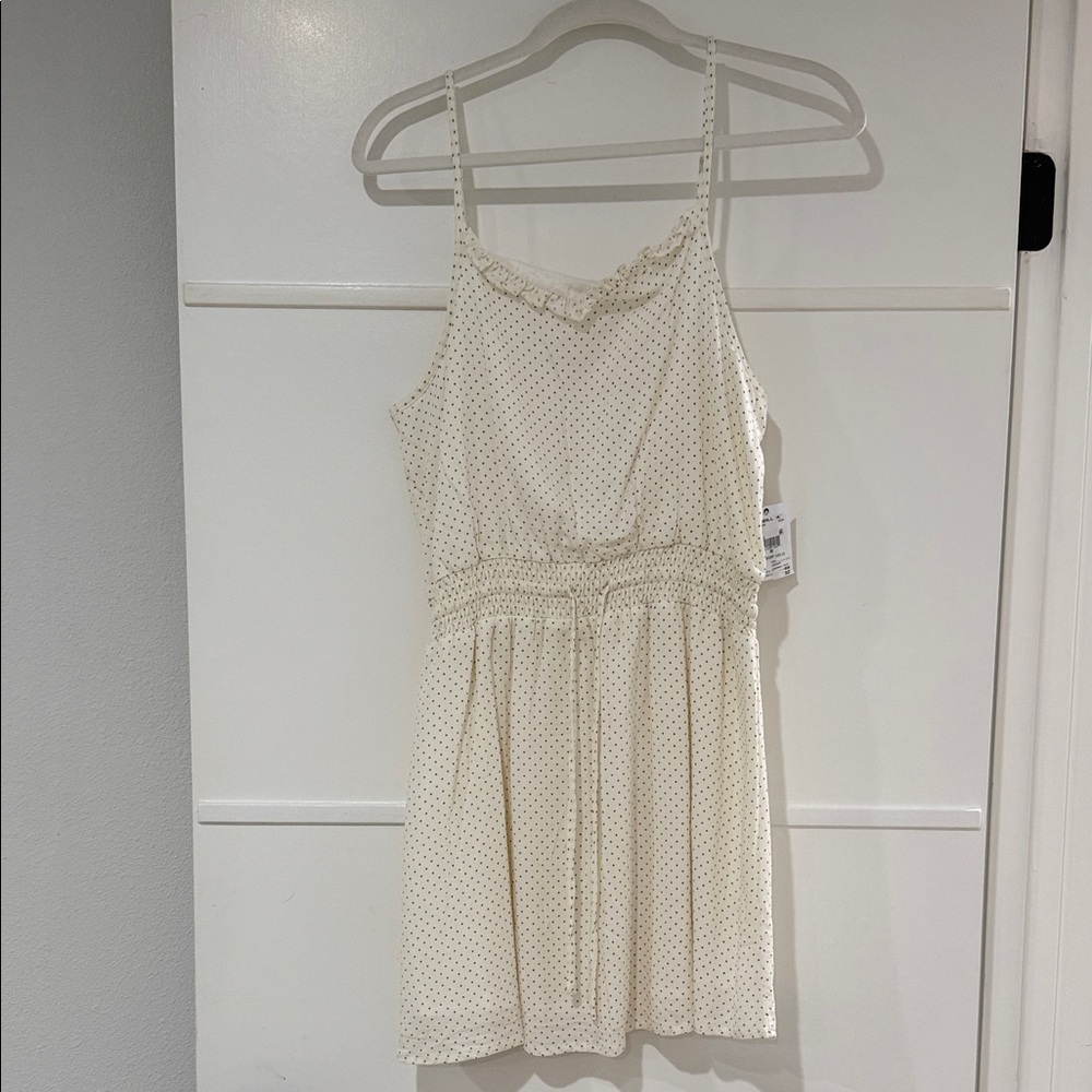 O'Neill Cream and brown polka dot dress